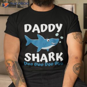 daddy shark fathers day gift from wife son daughter shirt tshirt