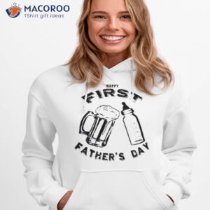 dads first fathers day beer and bottle shirt hoodie 1