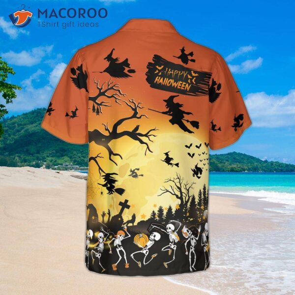 Dancing Skeletons Halloween Hawaiian Shirt, Skeleton Shirt For And
