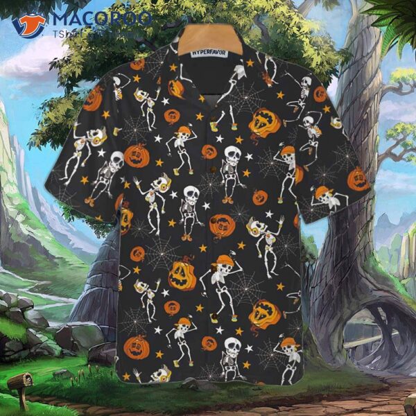 “dancing Skeletons Happy Halloween Hawaiian Shirt – Funny Best Gift For Halloween”