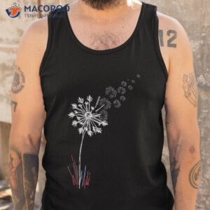 dandelion 4th of july cute flower american patriotic shirt tank top