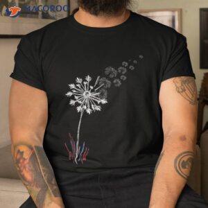 dandelion 4th of july cute flower american patriotic shirt tshirt