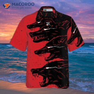 dangerous black wolf hawaiian shirt 2