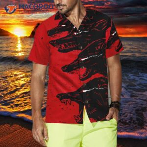 dangerous black wolf hawaiian shirt 3