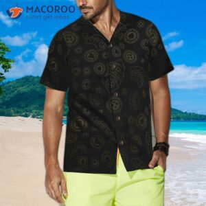 dark patterned hawaiian poker shirt 0