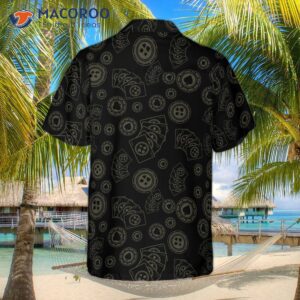 Dark-patterned Hawaiian Poker Shirt