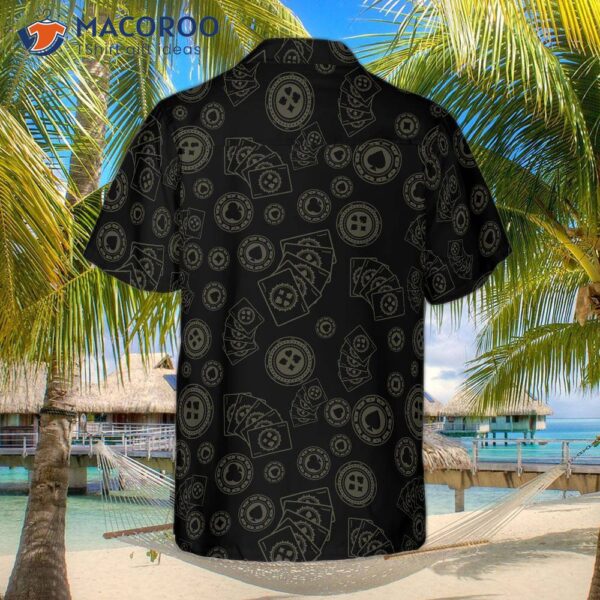 Dark-patterned Hawaiian Poker Shirt
