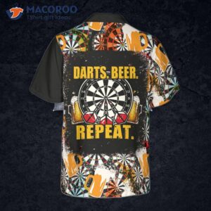 Darts, Beer, Repeat, Hawaiian Shirt