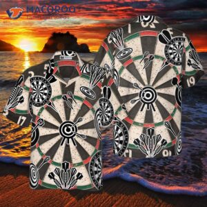 darts icon game pattern hawaiian shirt 0