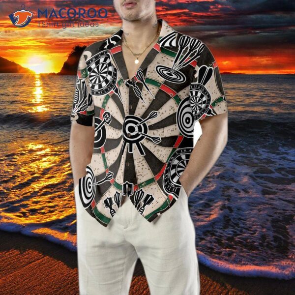 Darts Icon Game Pattern Hawaiian Shirt