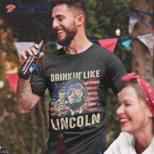 Day Drinking Like Abe Lincoln Funny Usa 4th Of July 2023 Shirt