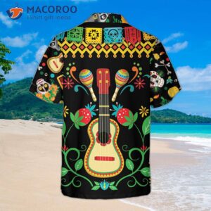 Day Of The Dead Sugar Skull And Guitar Hawaiian Shirt, Funny Mexican Halloween Shirt – Best Gift