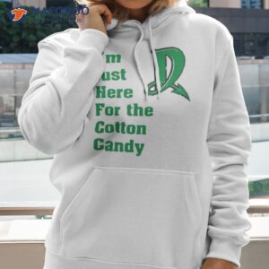 dayton dragons baseball im just here for the cotton candy lo go text shirt hoodie