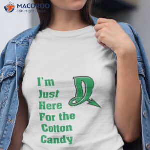 dayton dragons baseball im just here for the cotton candy lo go text shirt tshirt