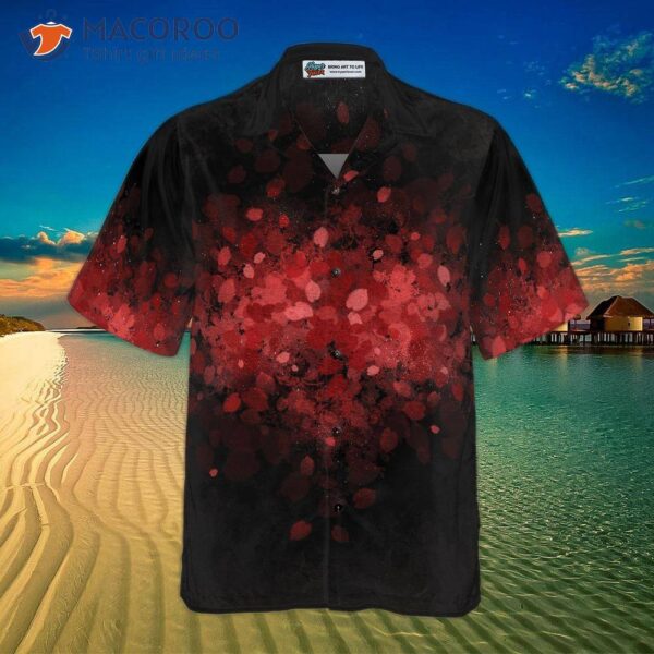 Dead Bird Gothic Hawaiian Shirt For , Black And Red