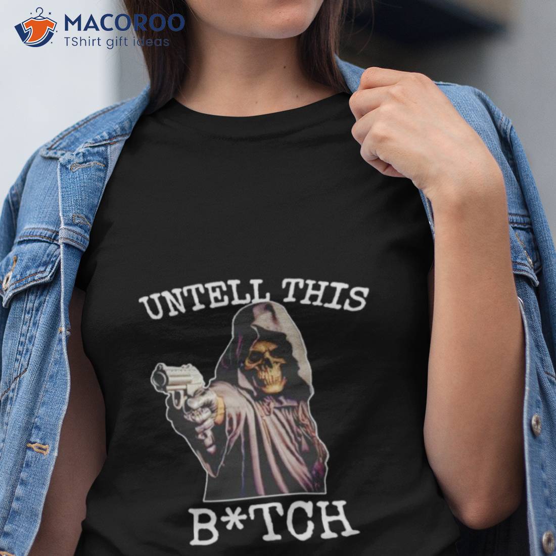 Death Untell This Bitch Gun Shirt Death Untell This Bitch Gun Shirt