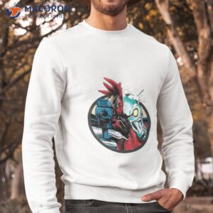 deathsquawk round design robot chicken shirt sweatshirt