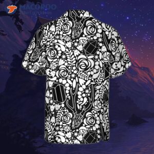Deer Skull Crystal Seamless Pattern Hawaiian Shirt