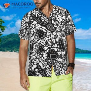 deer skull crystal seamless pattern hawaiian shirt 2