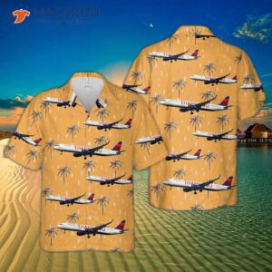 Delta Air Lines Airbus A321-211/w N391dn “thank You” Livery Hawaiian Shirt