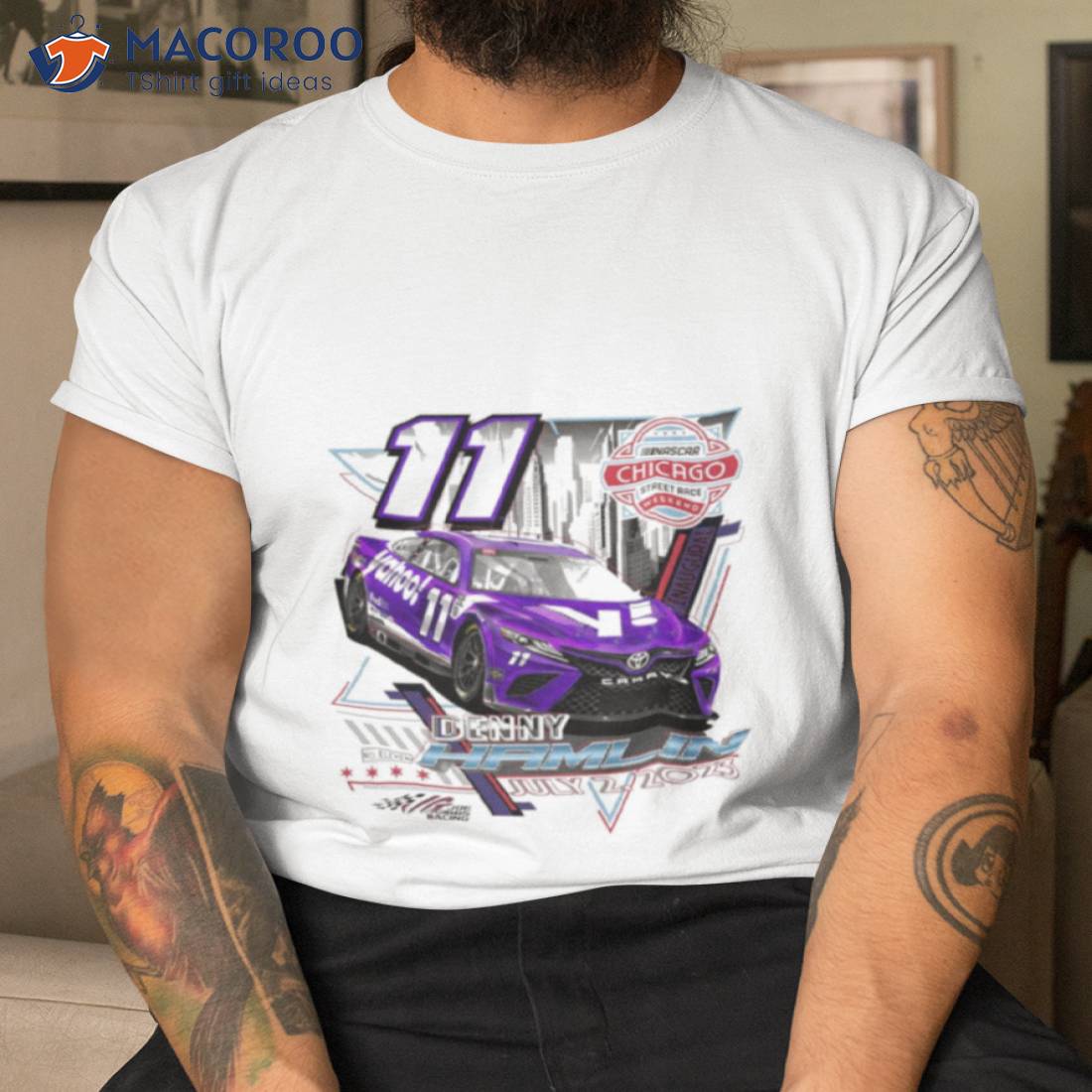 Lids Denny Hamlin Joe Gibbs Racing Team Collection Car T-Shirt