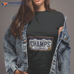 denver champs license plate shirt tshirt 2