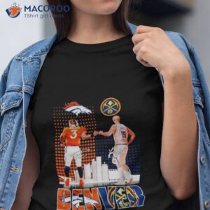 denver city skyline russell wilson vs nikola jokic signatures new shirt tshirt