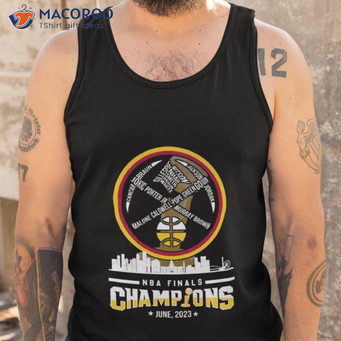 Denver Nuggets Players Names 2023 Nba Finals Champions Trophy Shirt Denver Nuggets Players Names 2023 Nba Finals Champions Trophy Shirt