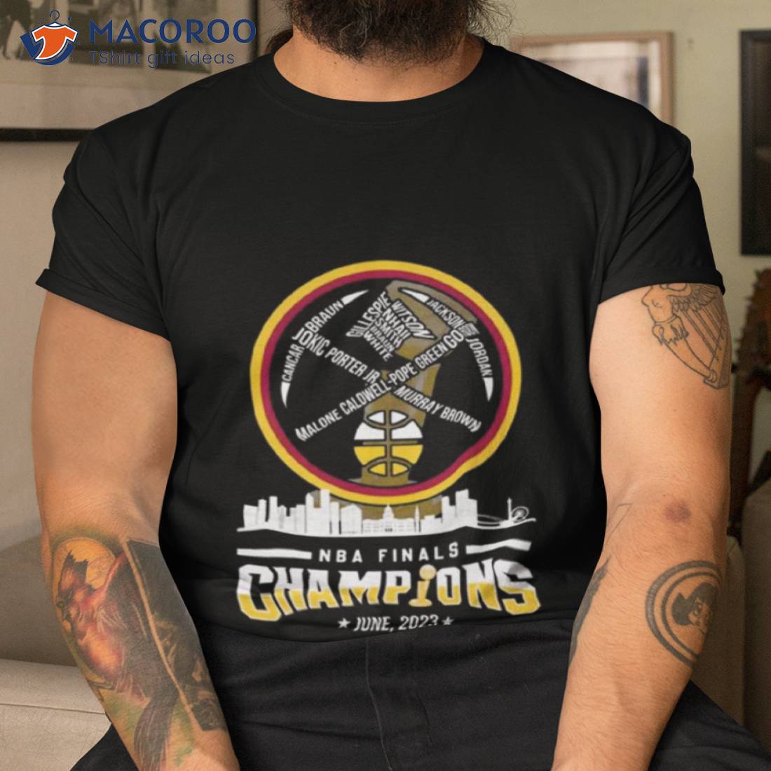 Denver Nuggets Players Names 2023 Nba Finals Champions Trophy Shirt Denver Nuggets Players Names 2023 Nba Finals Champions Trophy Shirt