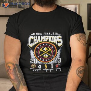 Denver Nuggets Wins 4 – 1 Miami Heat 2023 Nba Finals Champions Score Shirt
