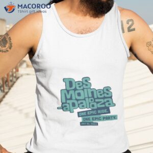 des moines apalooza text logo shirt tank top 3