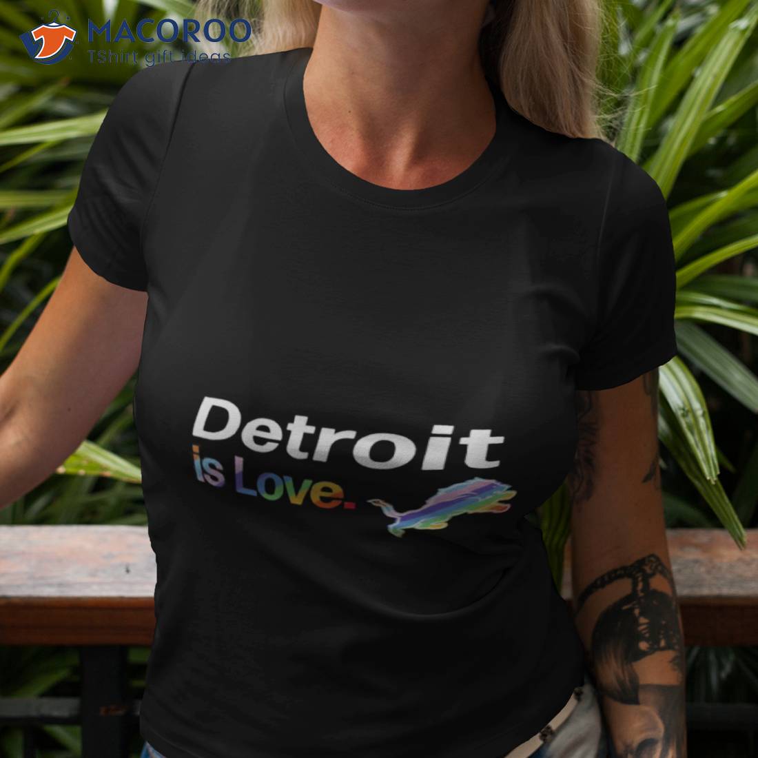 Detroit Lions Is Love City Pride Team Logo Shirt Detroit Lions Is Love City Pride Team Logo Shirt
