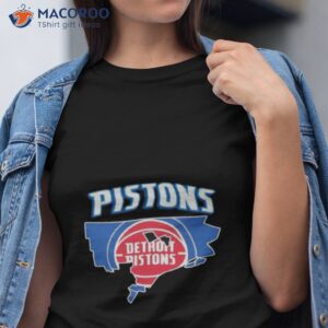 Detroit Pistons Basketball Map Logo 2023 Shirt
