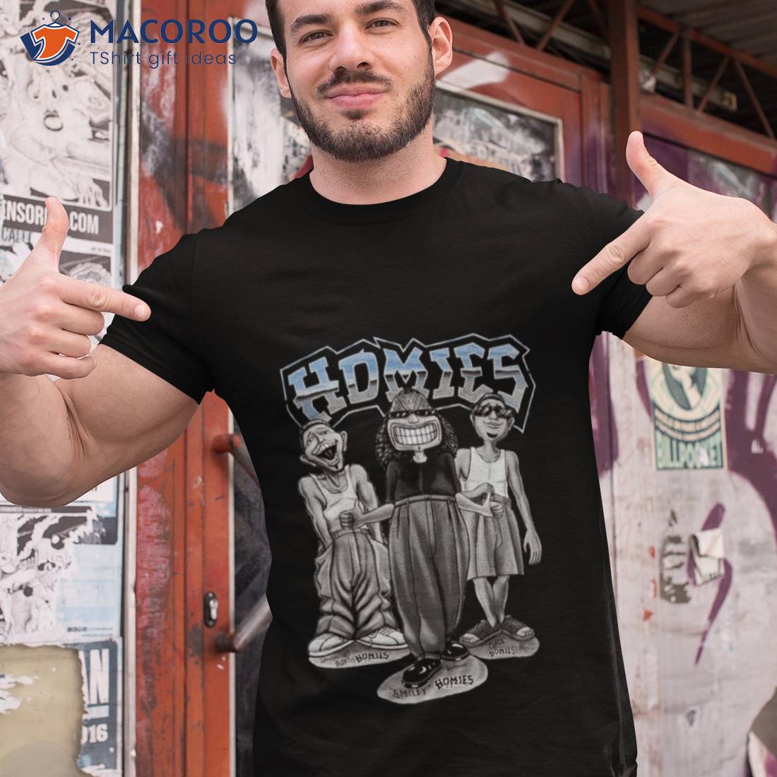 DGA Homies Smiley Trio Graphic T-Shirt L