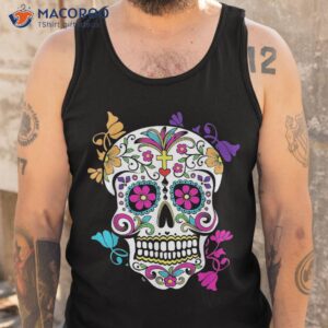 dia de los muertos sugar skull tee shirt tank top