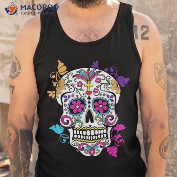 Dia De Los Muertos Sugar Skull Tee Shirt