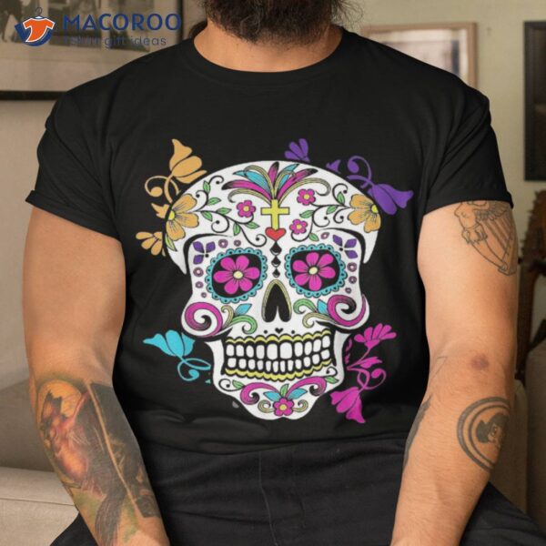 Dia De Los Muertos Sugar Skull Tee Shirt