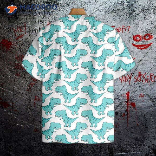 Dino Blue Mint Hawaiian Shirt