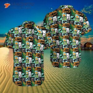 Dinosaur-collage-art Hawaiian Shirt