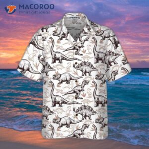 dinosaur footprints seamless pattern hawaiian shirt cool best gift for lovers 2