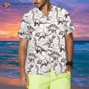 dinosaur footprints seamless pattern hawaiian shirt cool best gift for lovers 3