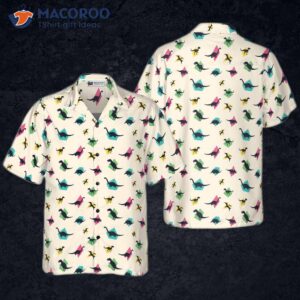 dinosaur shaped hawaiian shirt 0