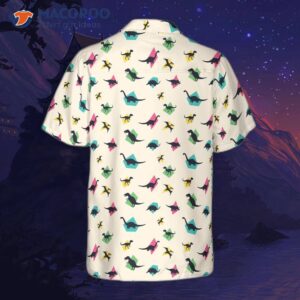 dinosaur shaped hawaiian shirt 1