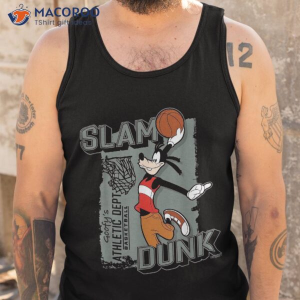 Disney Goofy Sports Basketball Slam Dunk Athletic Dept Shirt