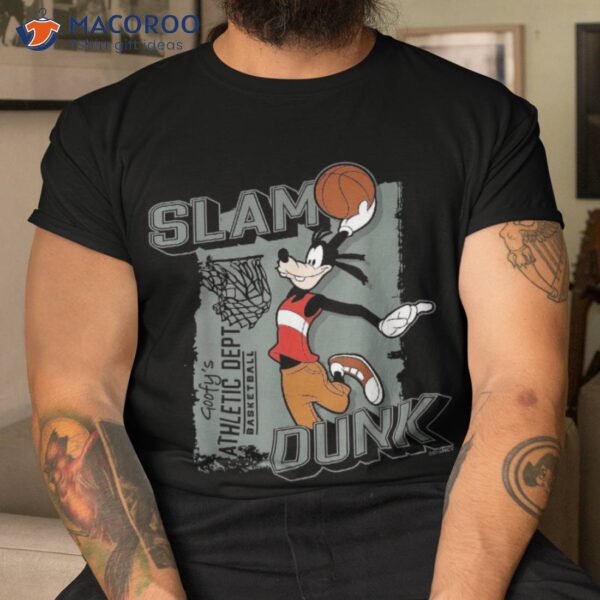 Disney Goofy Sports Basketball Slam Dunk Athletic Dept Shirt