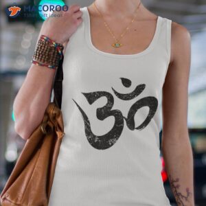 Distressed Om Meditation Spiritual Indian Yoga Symbol Shirt