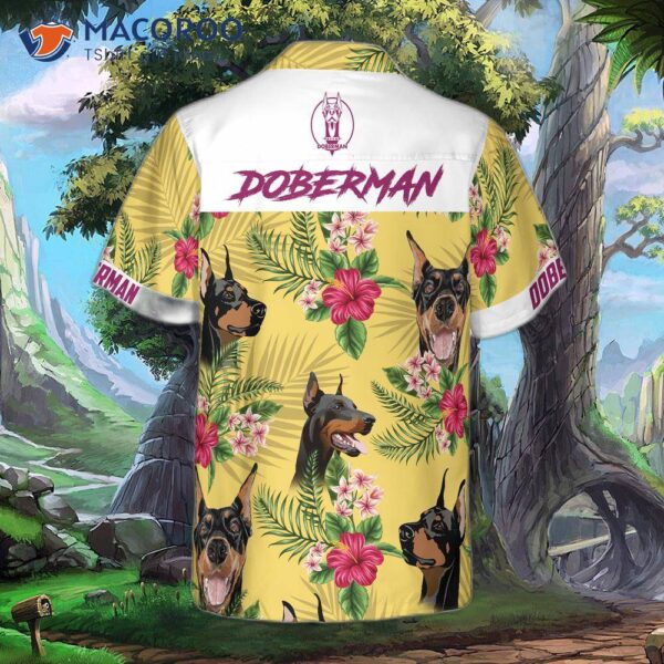 Doberman Pinscher-themed Hawaiian Shirt