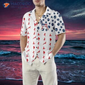 doberman print american flag hawaiian shirt 2