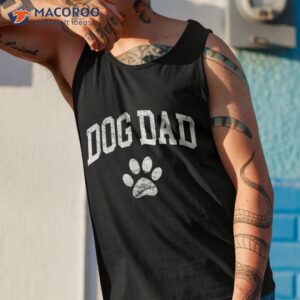 dog dad vintage distressed design funny paw shirt tank top 1