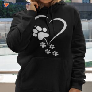 dog paw heart paws hearts owner shirt hoodie